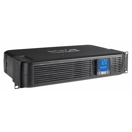 Tripp Lite SMART1500LCD 1500VA UPS Smart Battery Backup & Surge Protector, 900W, 8 Outlets, Rack Mount UPS, Tower Mount Adapter, LCD Screen, AVR, Ethernet Protection