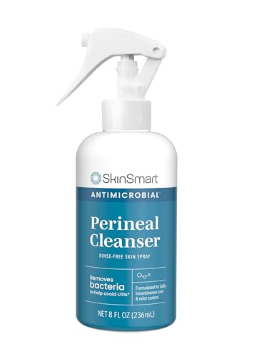 SkinSmart Antimicrobial Perineal Cleanser, Ideal for Incontinence Care and Postpartum, Removes Bacteria, 8 oz Spray