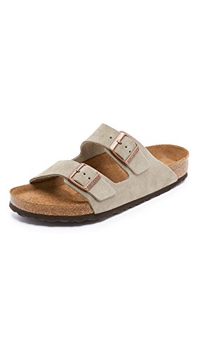 Birkenstock Men's Soft Arizona Suede Sandals, Taupe, Tan, 7 Medium US