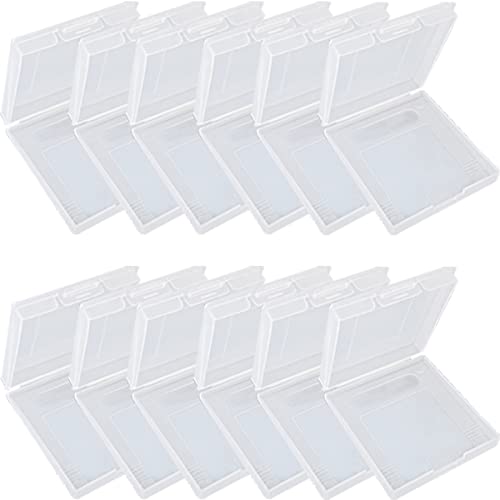 GXXMEI 12PCS Clear Protective Game Cartridge Case Storage Box Suitable for Nintendo Gameboy Color GBC GB GBP