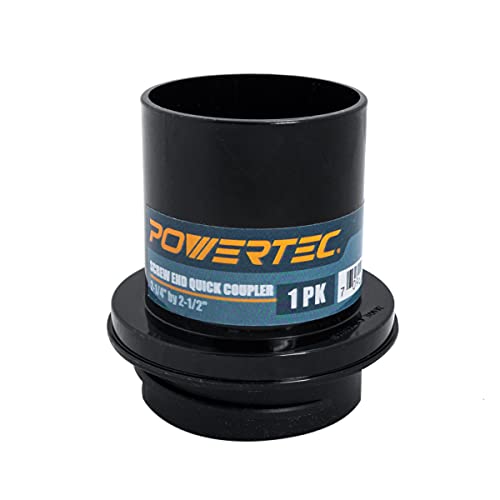 POWERTEC 70191 Screw End Quick Coupler for 2-1/2” Hose – Left-Hand Threaded Adapter, 2-1/4 x 2-1/2'