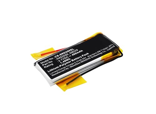 CIESIA Battery Replacement for Scala Rider Freecom 2,Rider TeamSet Pro,Scala Rider Multiset Q2,Scala Rider Q2,Solo,TeamSet,PN:09D29,BAT00008,H452050,3.7V/400mAh