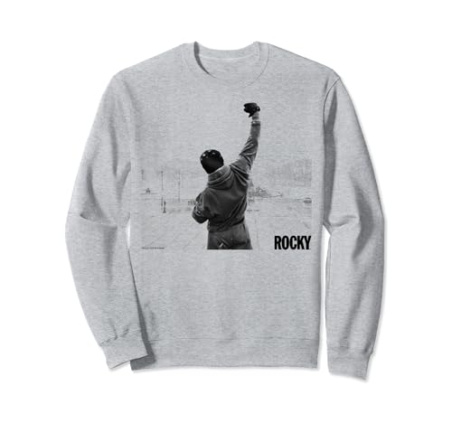Rocky Fist Raise Grey Scale Movie Poster Sweatshirt