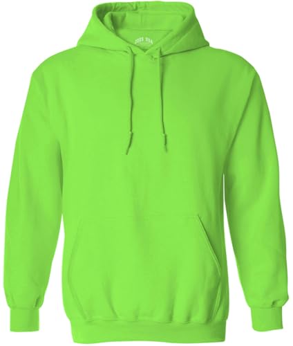 Joe's USA JOES Hoodies Soft & Cozy Hooded Sweatshirt,Medium Neon Green