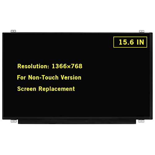 GBOLE 15.6' New Screen Replacement for B156XTN07.0 N156BGA-EA2 REV.C1 NT156WHM-N32 N156BGA-EB2 NT156WHM-N12 LP156WHB(TP)(C1) N156BGE-EB2 HD 1366x768 30Pin LED LCD Display Screen Panel