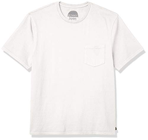 Lucky Brand Men's Short Sleeve Crew Neck Sunset Pocket Tee Shirt, Bright White, Large