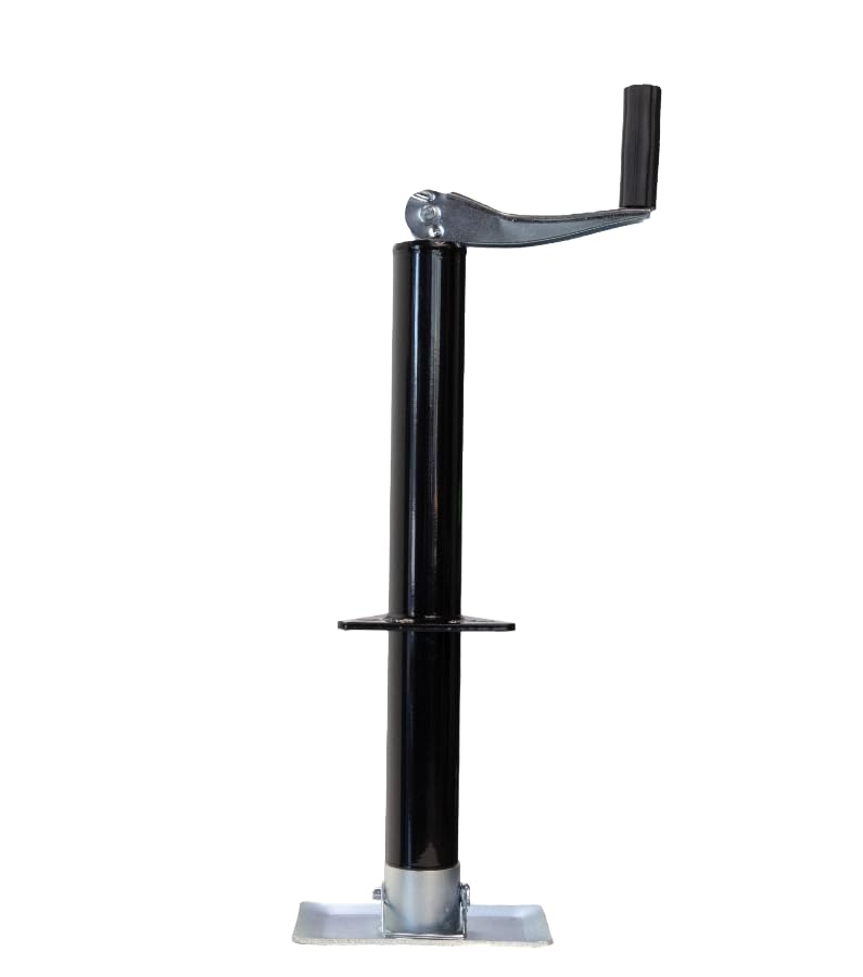Bastion Distribution Top-Wind A-Frame Trailer Jack with a Rectangular Footpad | 5000lb Capacity A-Frame | Great for Trailers, Boats, Campers, & More | BJ-5000TW-1 / RFP