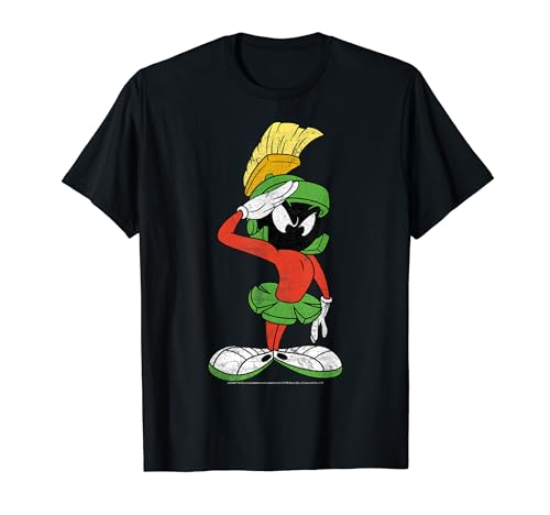 Looney Tunes Marvin The Martian Salute Portrait T-Shirt