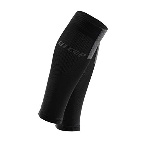 CEP Men's Compression Run Sleeves Calf Sleeves 3.0, Black/Light Grey V