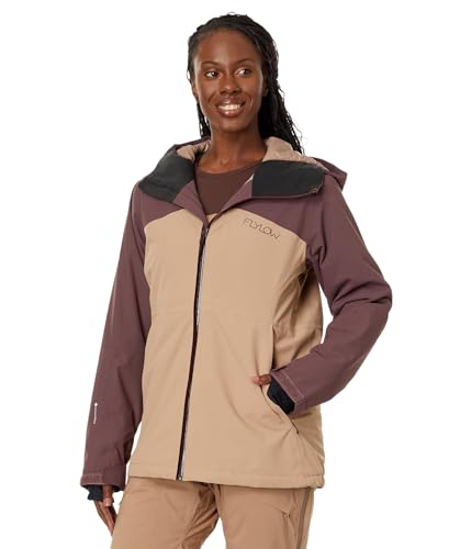 Flylow Women's Freya Jacket Synthetic Insulated Waterproof Ski & Snowboard Coat - Galaxy/Chai - Large