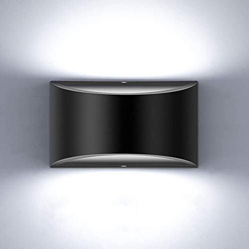 Lightess Modern Wall Sconces Indoor Wall Lamp Dimmable LED Up Down Wall Lamp 12W for Bedroom Living Room Staircase, Cool White