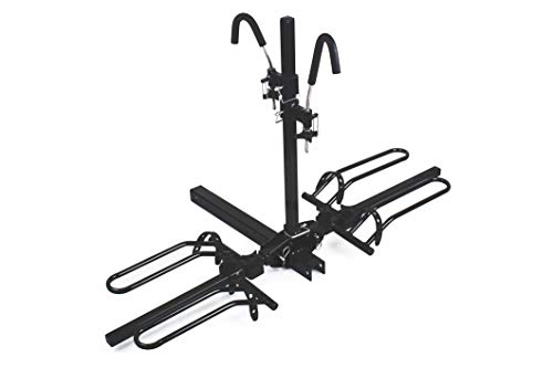 MaxxHaul 50027 Hitch Mount Bike Rack Platform Style 2-Bike Rack for Cars Trucks SUVs Minivans with Hitch Tightener for 2 inch Hitch Receiver