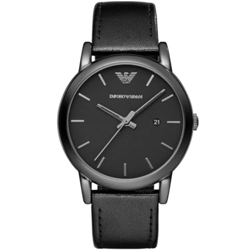 Emporio Armani Men's Dress Black Leather Watch (Model: AR1732 )