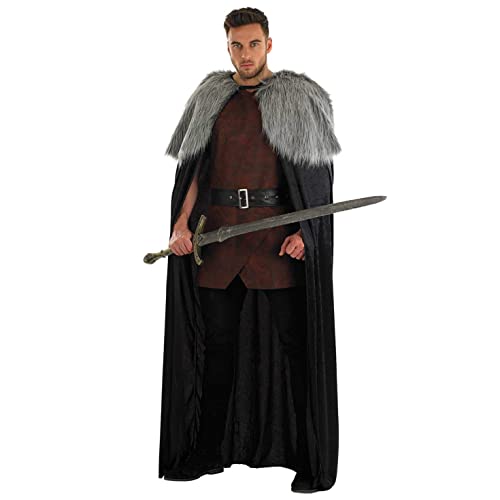 fun shack Viking Fur Cape Men, Medieval Men Cape Costume, Fur Cloak Viking Mens, Viking Warrior Costume Men, Viking Cloak Men