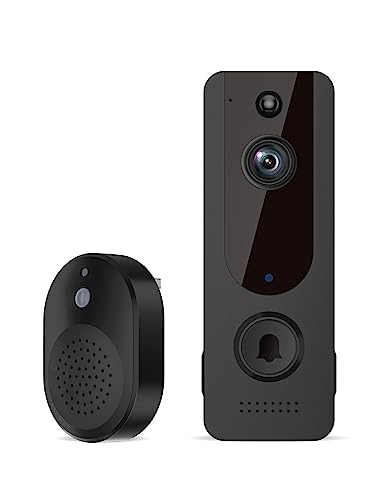 Aiwit Video Doorbell, Wireless Home Surveillance Camera Included Chime Ringer, AI Human Detection, Cloud Storage, 2-Way Audio, Night Vision, Battery Powered, Live View, Indoor/Outdoor Surveillance