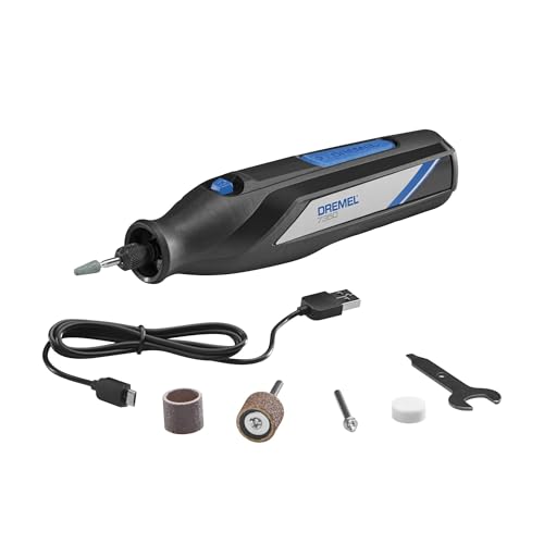 Dremel 7350-5 Cordless Rotary Tool Kit, Includes 4V Li-ion Battery and 5 Rotary Tool Accessories - Ideal for Light DIY Projects and Precision Work, Black