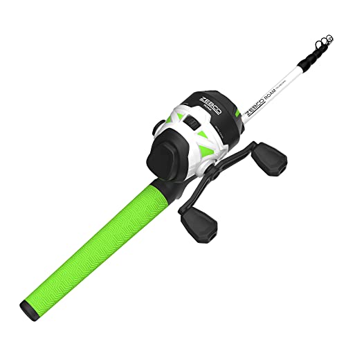 Zebco Roam Spincast Reel and Telescopic Fishing Rod Combo, Extendable 18.5-Inch to 6-Foot Telescopic Fishing Pole with ComfortGrip Handle, Quickset Anti-Reverse Fishing Reel, Green, 30