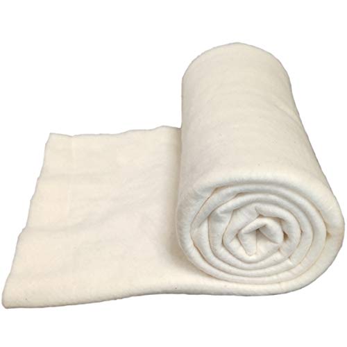 PLANTIONAL Natural Cotton Batting for Quilts: 47-Inch x 59-Inch Light Weight Purely Natural All Season Quilt Batting for Quilts, Craft and Wearable Arts