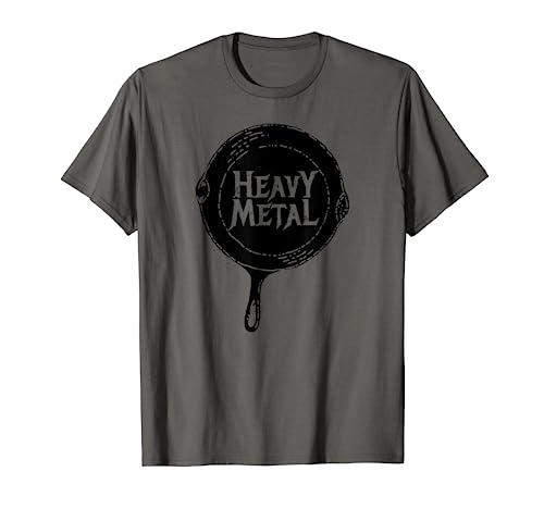 Heavy Metal Shirt Cast Iron Pan Culinary Chef Cooking Gift