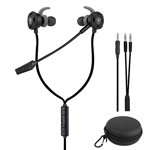 BlueFire 3.5 MM Gaming Headphone Wired Gaming Earphone Noise Cancelling Stereo Bass E-Sport Earphone with Adjustable Mic for PS4, Xbox One, Laptop, Cellphone, PC (Black)