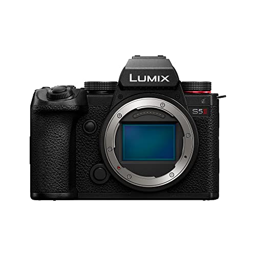 Panasonic LUMIX S5II Mirrorless Camera, 24.2MP Full Frame with Phase Hybrid AF, New Active I.S. Technology, Unlimited 4:2:2 10-bit Recording - DC-S5M2BODY Black