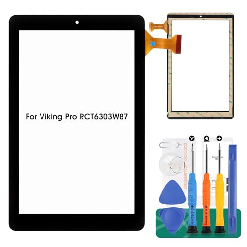 for RCA 10 Viking Pro RCT6303W87 10.1'' Touch Screen Repair Kits for RCT6303W87 Digitizer Replacement Black (Without LCD Screen)