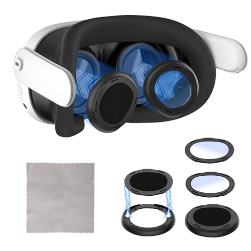 Lens Anti Fog Kit for Meta Quest 3, Lens Protector Cover Compatible with Oculus Quest 3, Glasses Spacer Accessories with Blue Light Blocking Glasses for Meta Quest 3