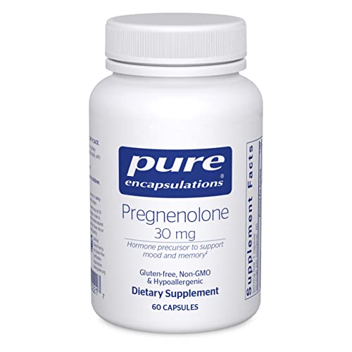 Pure Encapsulations Pregnenolone - 30 mg - Hormone Support - Memory Support & Brain Supplement - Gluten Free & Vegan - 60 Capsules