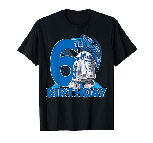Star Wars R2-D2 Boop Beep Beep 6th Birthday T-Shirt