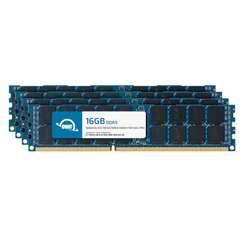 OWC 64GB (4x16GB) DDR3 ECC Registered CL13 PC3-14900 1866MHz SDRAM Memory Ram Upgrade Module Compatible with 2013 Mac Pro Models (OWC1866D3R9M64)