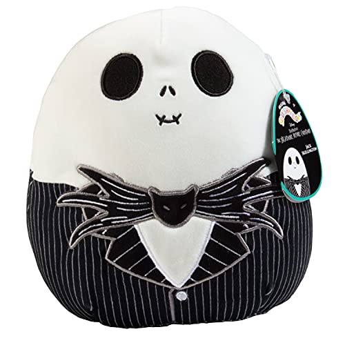 Squishmallows 8' Jack Skellington - Officially Licensed Kellytoy Halloween Plush - Collectible Soft & Squishy Stuffed Animal Toy - Nightmare Before for Kids, Girls & Boys - 8 Inch
