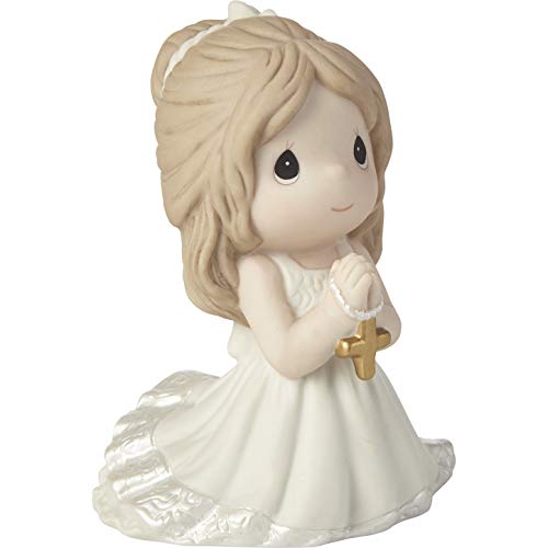 Precious Moments Little Girl First Communion Figurine | Remembrance of My First Communion Girl Bisque Porcelain Figurine | First Communion Gift