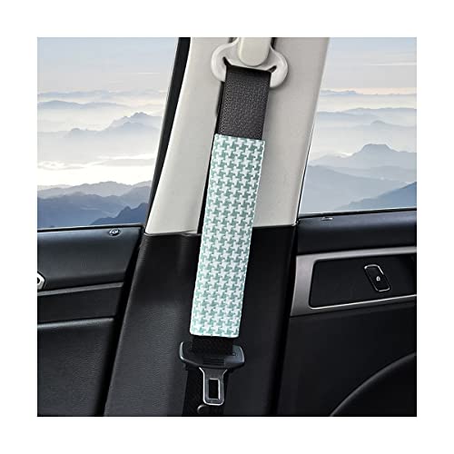 Car Seat Belt Cover, 2PCS Soft Auto Seatbelt Shoulder Pad, Cotton and Linen Safety Belt Protector, Comfortable Seatbelt Strap Protection, Universal Automotive Interior Accessories (Green, 8.66'')
