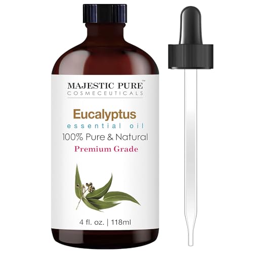 MAJESTIC PURE Eucalyptus Essential Oil, Premium Grade, Pure and Natural Premium Quality Oil, 4 fl oz