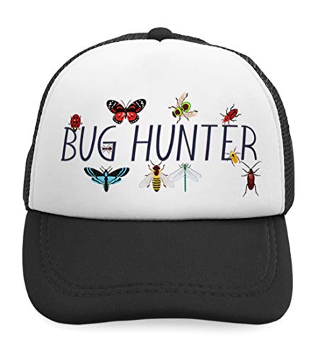 Summer Kids Trucker Hat Bug Hunter Hunting Polyester Boys Girls Sun Toddler Caps Black Design Only Adjustable