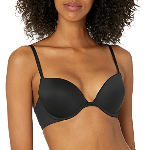 Calvin Klein Women's Constant Push Up Plunge Bra, Black, 34B