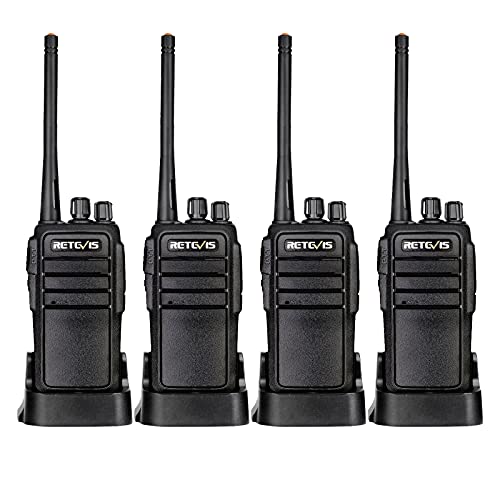 Retevis RT21 Walkie Talkies for Adults, 2 Way Radio Long Range, Two Way Radio Rechargeable, Handheld Radio, Portable, FRS, Durable, Heavy Duty, for Business(4 Pack)