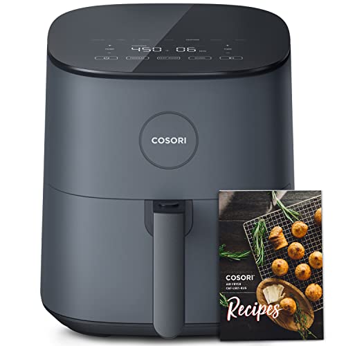 COSORI Air Fryer 5 Qt, 9 Custom Functions, Nutrition Facts for 100+ In-App Recipes, Max 450℉ Fast Cook, for Main & Side Dishes, Snacks, Leftovers, 85% Less Fat, Perfect for Small Family, Pro LE, Gray