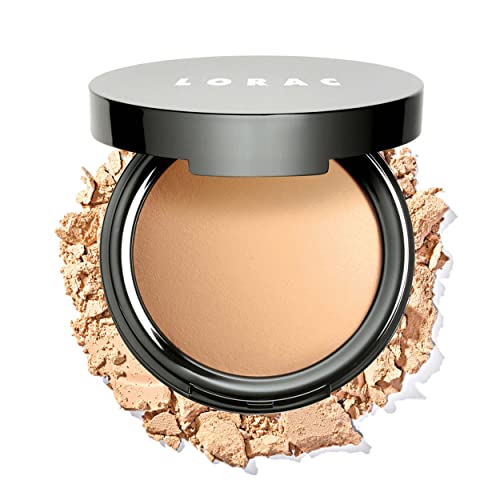 LORAC POREfection Baked Perfecting Setting Powder, Medium Tan | Powder Foundation Makeup | Face Powder