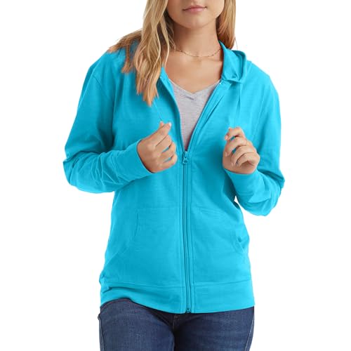 Hanes womens Slub Jersey fashion hoodies, Process Blue, XX-Large US