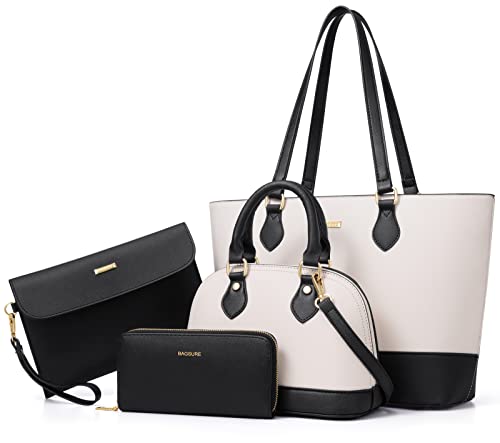 4PCS Women Fashion Handbags Purses Wallet Tote Shoulder Bags Casual Crossbody Bags, Best Valentine's Day Gift for Ladies Girls, Satchel Purse Set 4pcs