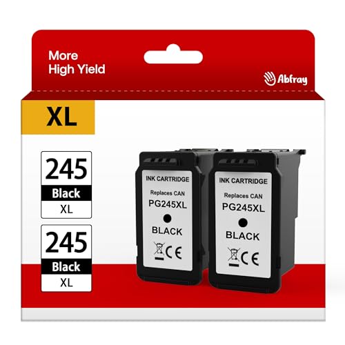 245XL Ink Cartridges for Canon PG-245 XL 2 Black Compatible for PIXMA MG2420 MG2520 MG2522 MG2525 MG2920 MG2922 MG2924 MG3020 MG3022 MG3029 TR4520 TR4522 TS3120 TS3122 TS3320 TS202 TS302 Printer