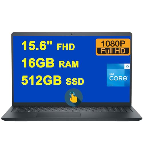 Dell Inspiron 15 3530 Business Laptop 15.6' FHD Anti-Glare Touchscreen Intel 10-Core i5-1335U Processor (i7-1255u) 16GB RAM 512GB SSD FHD Webcam ExpressCharge Long Battery Life Win11