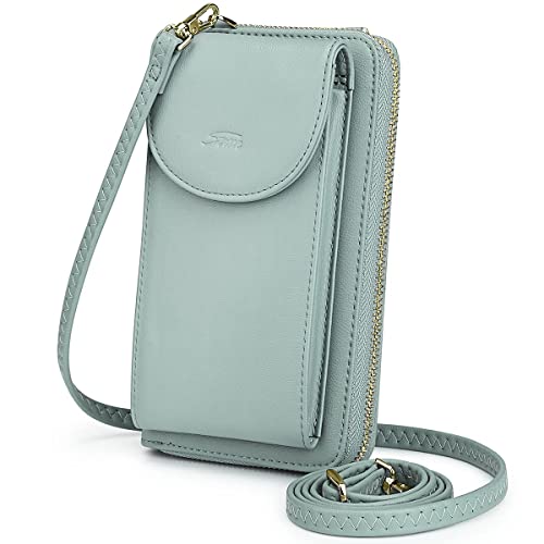 S-ZONE Small Crossbody Bags for Women Cell Phone Purse RFID Blocking Wallet Purses with Credit Card Slots