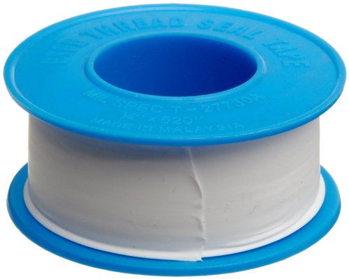 Dixon Valve TTB75 PTFE Industrial Sealant Tape, -212 to 500 Degree F Temperature Range, 3.5mil Thick, 520' Length, 3/4' Width, White (Pack of 1)