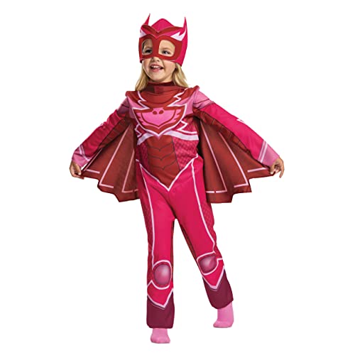 Disguise Owlette Costume for Kids, Official PJ Masks Megasuit Costume Jumpsuit and Mask, Toddler Size Large (4-6x)