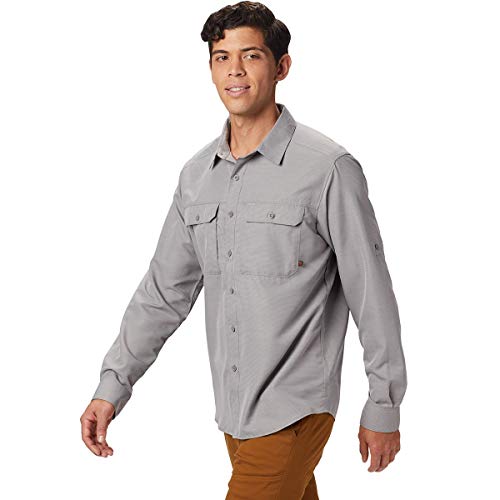 Mountain Hardwear Men's Canyon Long Sleeve Shirt, Manta Grey, Large