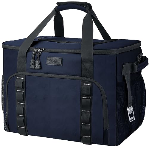 BALEINE Extra Large Soft Cooler Bag, Portable Leakproof Cooler, 40/60 Cans Volume for Beach, Camping, Kayaking, Travel, and Road Trips (9.5 Gallon, Blue)