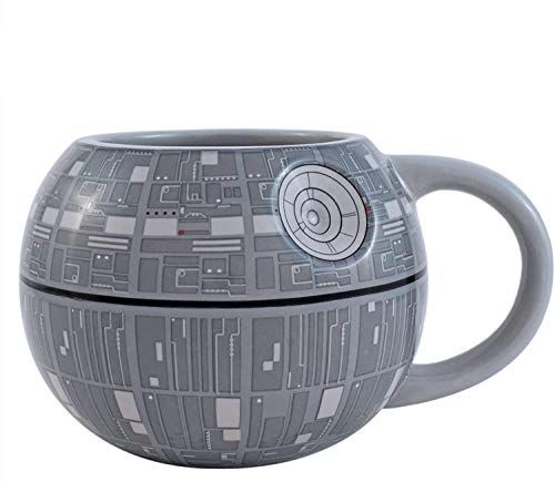 Silver Buffalo Sculpted Ceramic Mug, One Size (Pack of 1), Death Star