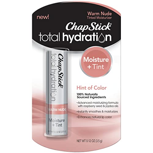 Chapstick Total Hydration Moisture + Tinted Lip Balm - Warm Nude - 0.12oz
